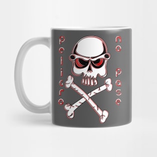 No Passage Skull Crossbones Danger Warning Hazard Bones Risk Mug